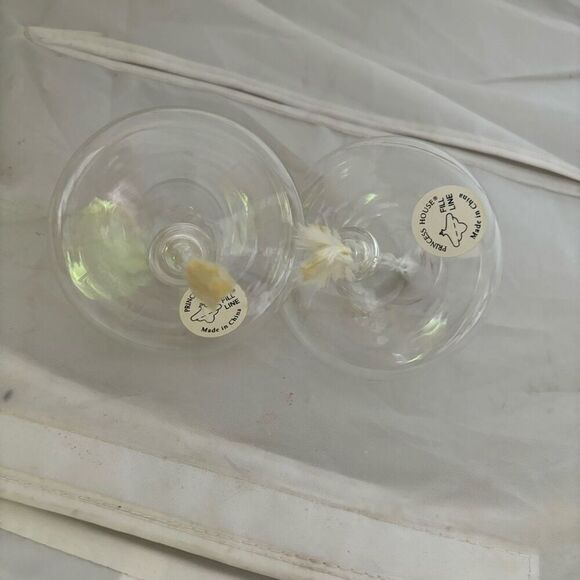 2 Princess House Hand Blown Crystal Floating Oil Candles - Picture 1 of 4